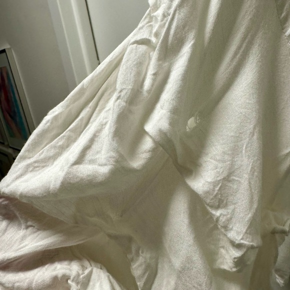 Urban Outfitters Dramatic Sleeve White Wrap Top Size Small - Picture 7 of 9